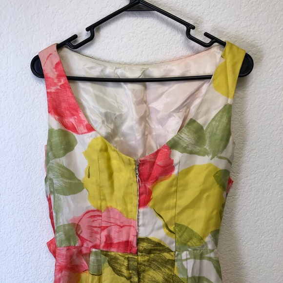 Vintage floral semi formal maxi dress - Picture 9 of 10